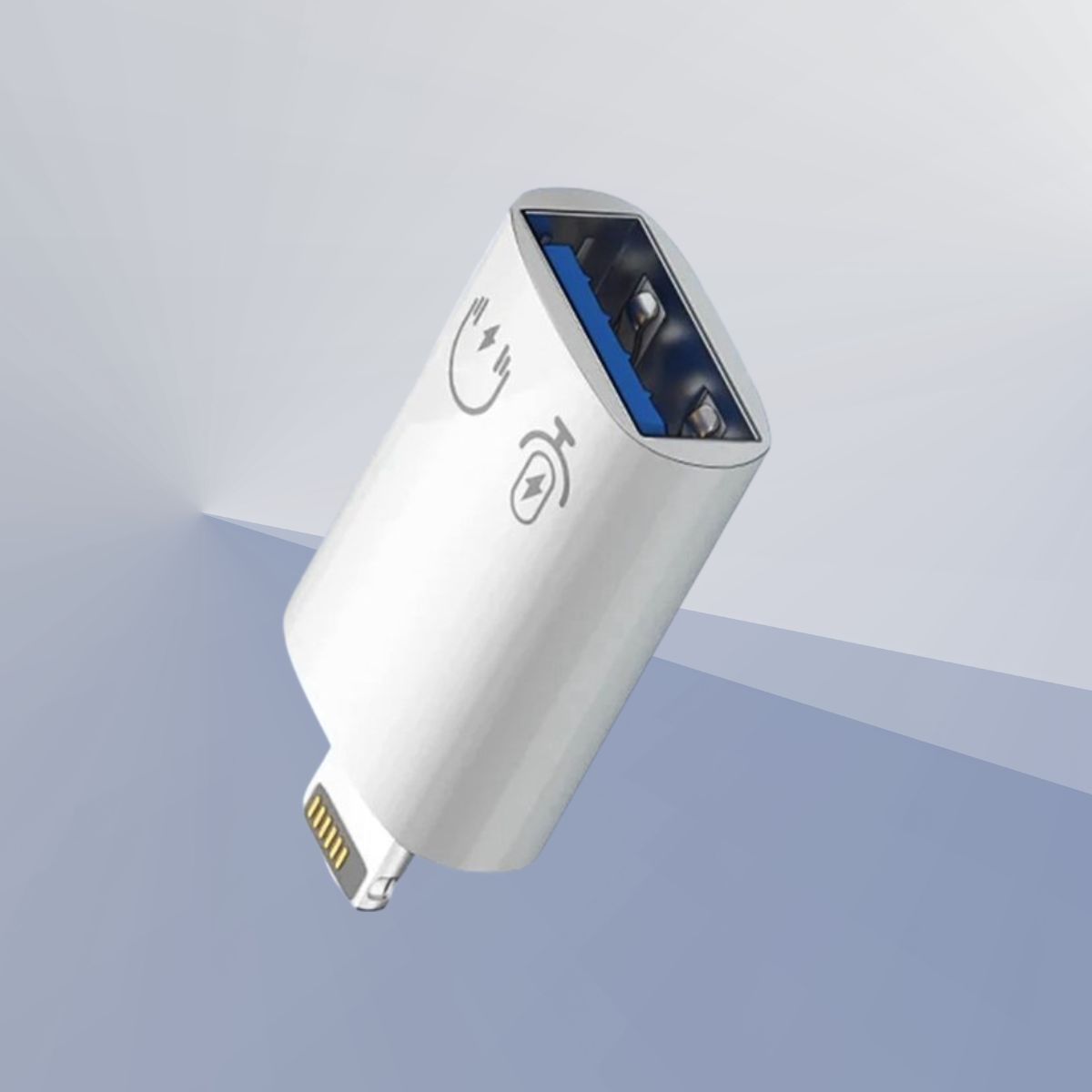 GO SELECT - Adaptador USB 3.0 Hembra a Lightning Macho Color Blanco