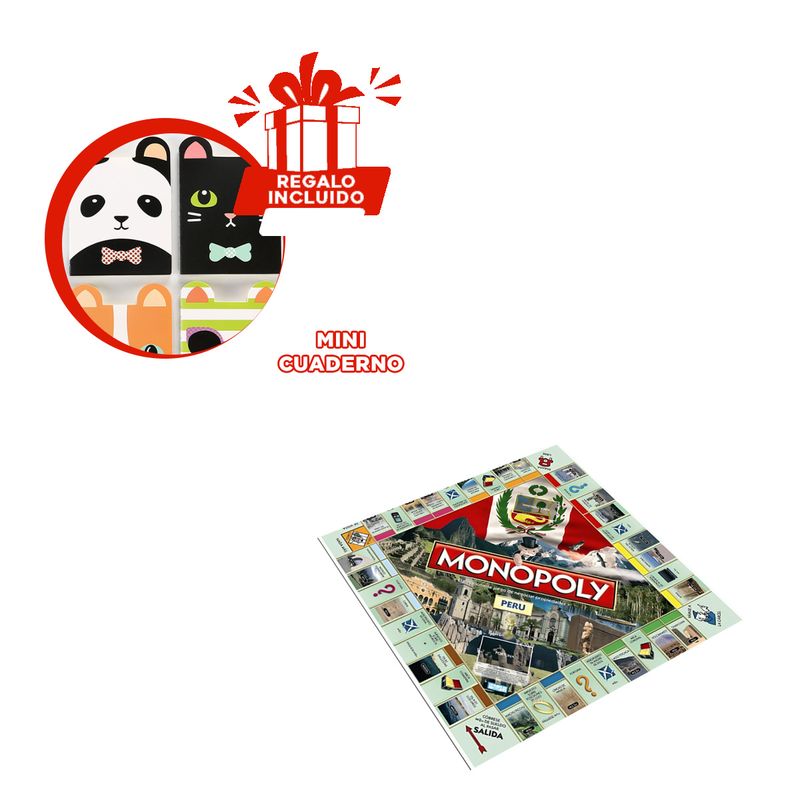 GENERICO - Monopolio Tematica Peru en Rojo y Verde Y+Regalo Agendita