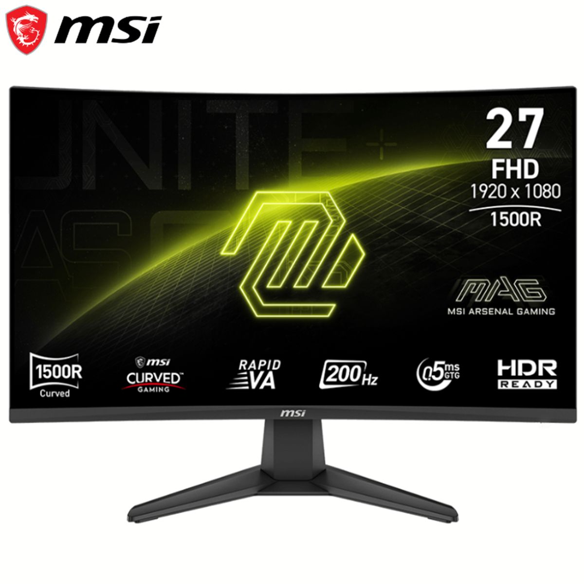 MSI - Monitor MSI MAG 276CF E20 de 27 Full HD 200hz 05ms HDR Ready