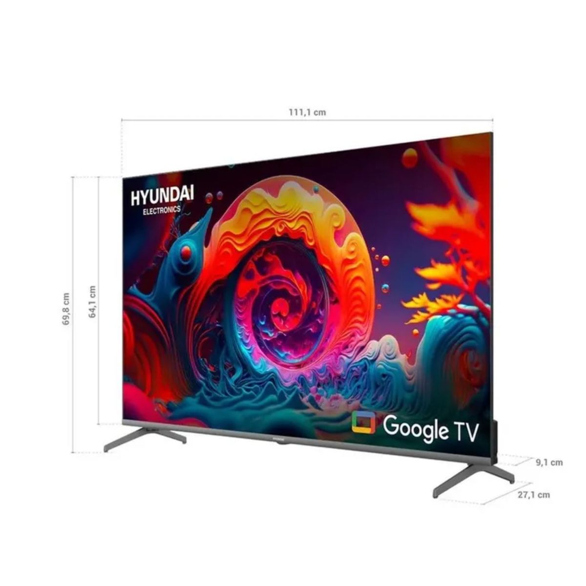 HYUNDAI - TELEVISOR HYUNDAI 50 HYLED5024G 4K UHD GOOGLE TV