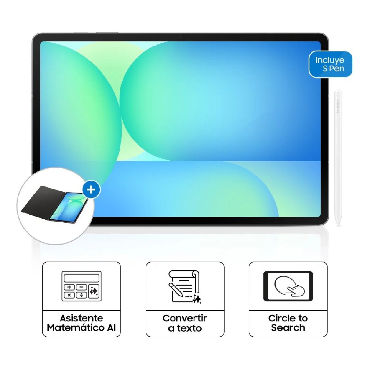 SAMSUNG - Tablet Samsung Galaxy Tab S10 FE+ SM-X620 13.1 WiFi 8GB 128GB S-Pen Gris, Incluye Cover original