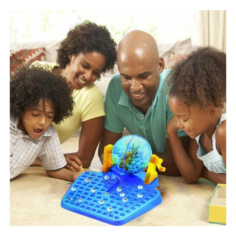 GENERICO - Pack4 Bolillera Dinamica con 90 Numeros en Cja Celeste