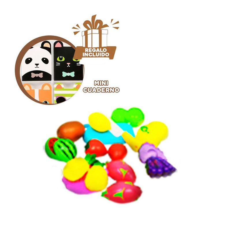 GENERICO - Kit Colorido Didactico de Frutas Y+Regalo Agendita