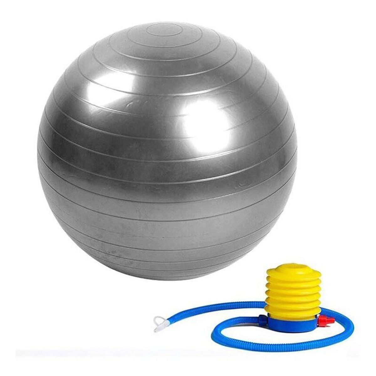 GENERICO - Pelota de yoga 85 cm GRIS + inflador