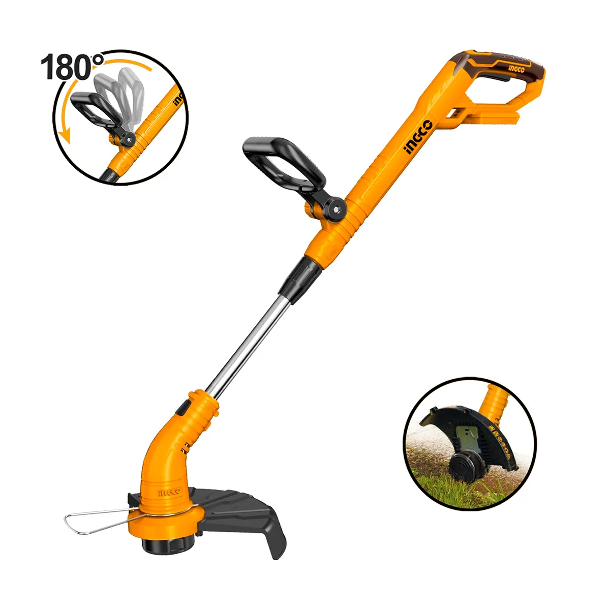 INGCO TOOLS - Cortacésped Inalámbrico 20v Mango Extens Jardín Cgtli20018