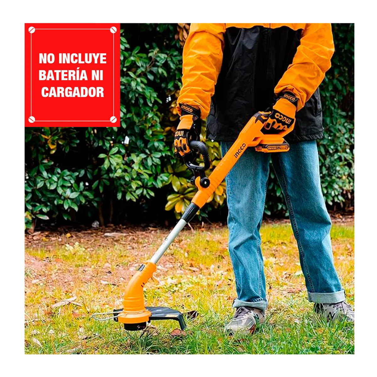 INGCO TOOLS - Cortacésped Inalámbrico 20v Mango Extens Jardín Cgtli20018