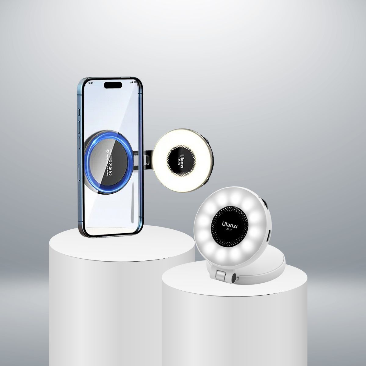 ULANZI - Mini Aro de Luz LED Ulanzi LM19 MagSafe para Creadores de Contenido  Blanco