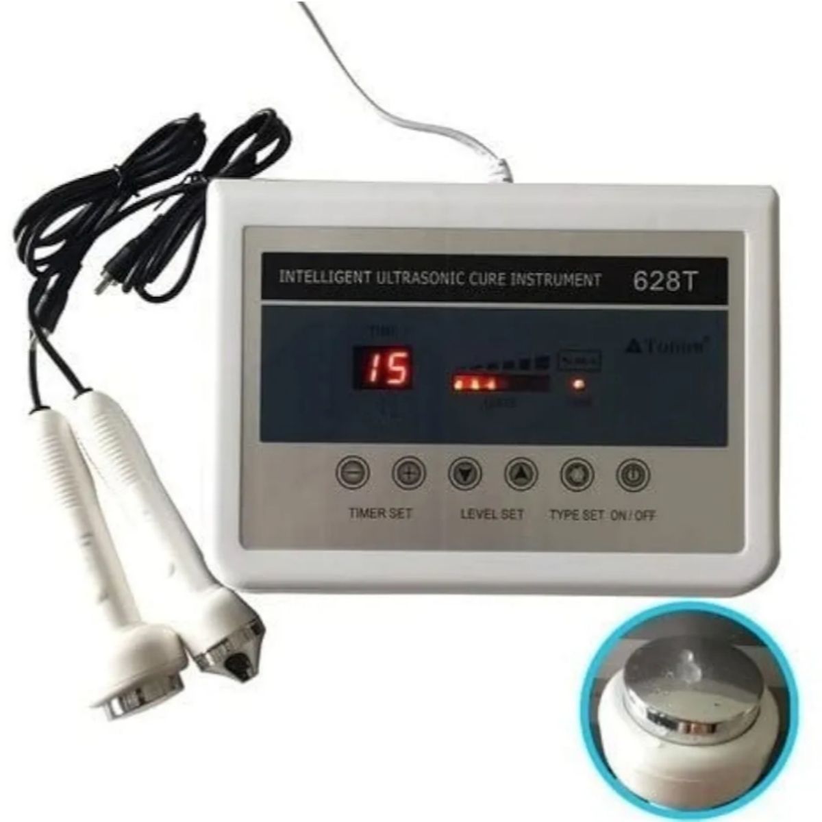 GENERICO - Ultrasonido Corporal y Facial 1MHz 628T 2 Cabezales