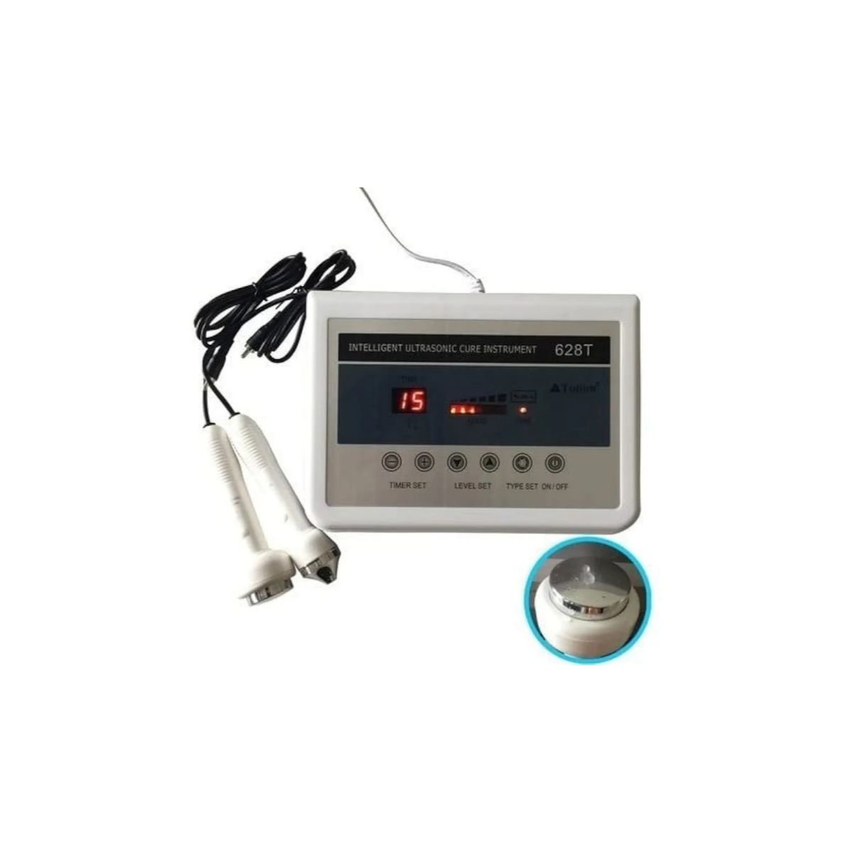 GENERICO - Ultrasonido Corporal y Facial 1MHz 628T 2 Cabezales
