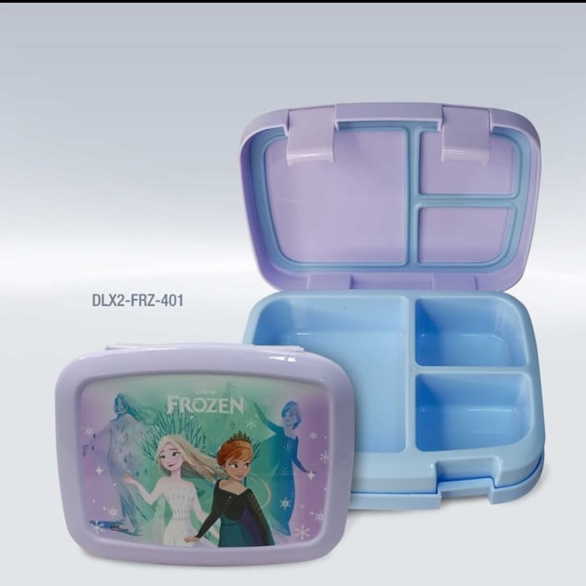 GENERICO - LONCHERA TIPO BENTO 3 DIVISIONES ANTIDERRAME FROZEN