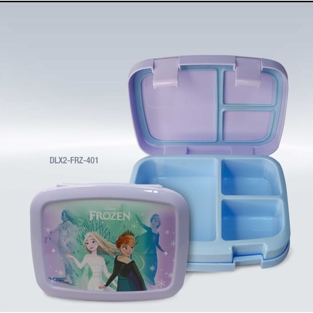 GENERICO - LONCHERA TIPO BENTO 3 DIVISIONES ANTIDERRAME FROZEN