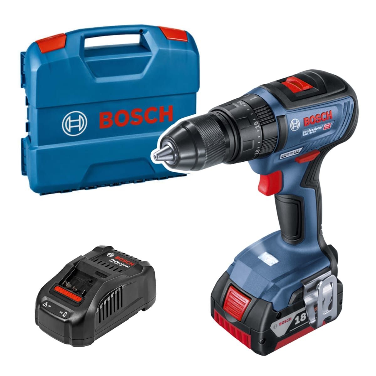 BOSCH - Taladro Atornillador GSB 18V-50 + 1 Bat 5 AH Bosch