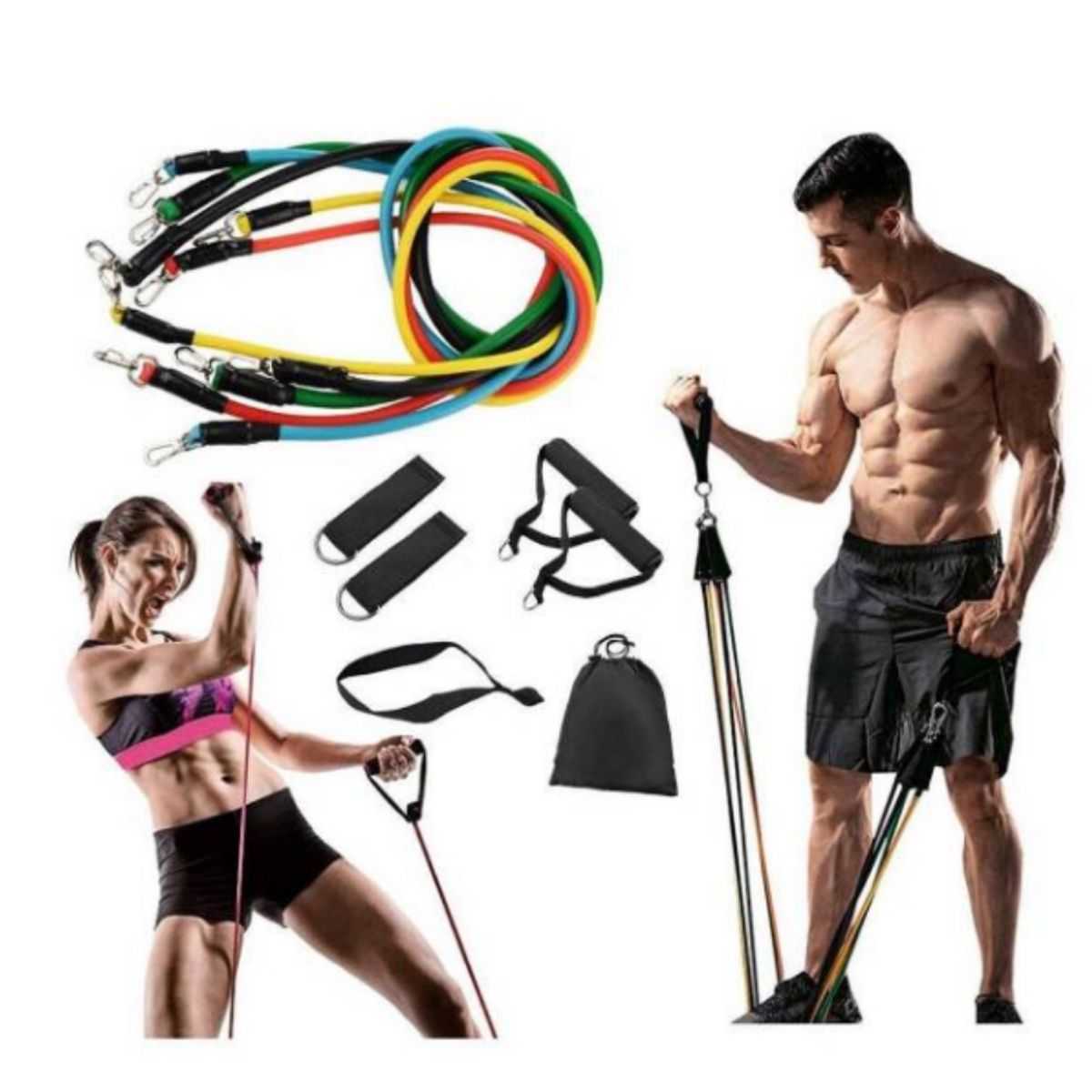 GENERICO - Set 5 Ligas de Resistencia Ejercicios Elásticas