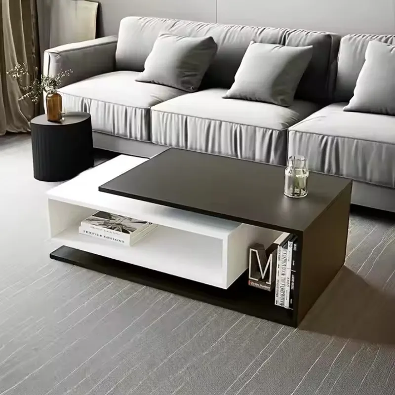 STARHOME - Mesa de Centro Starhome British Marrón y Blanco