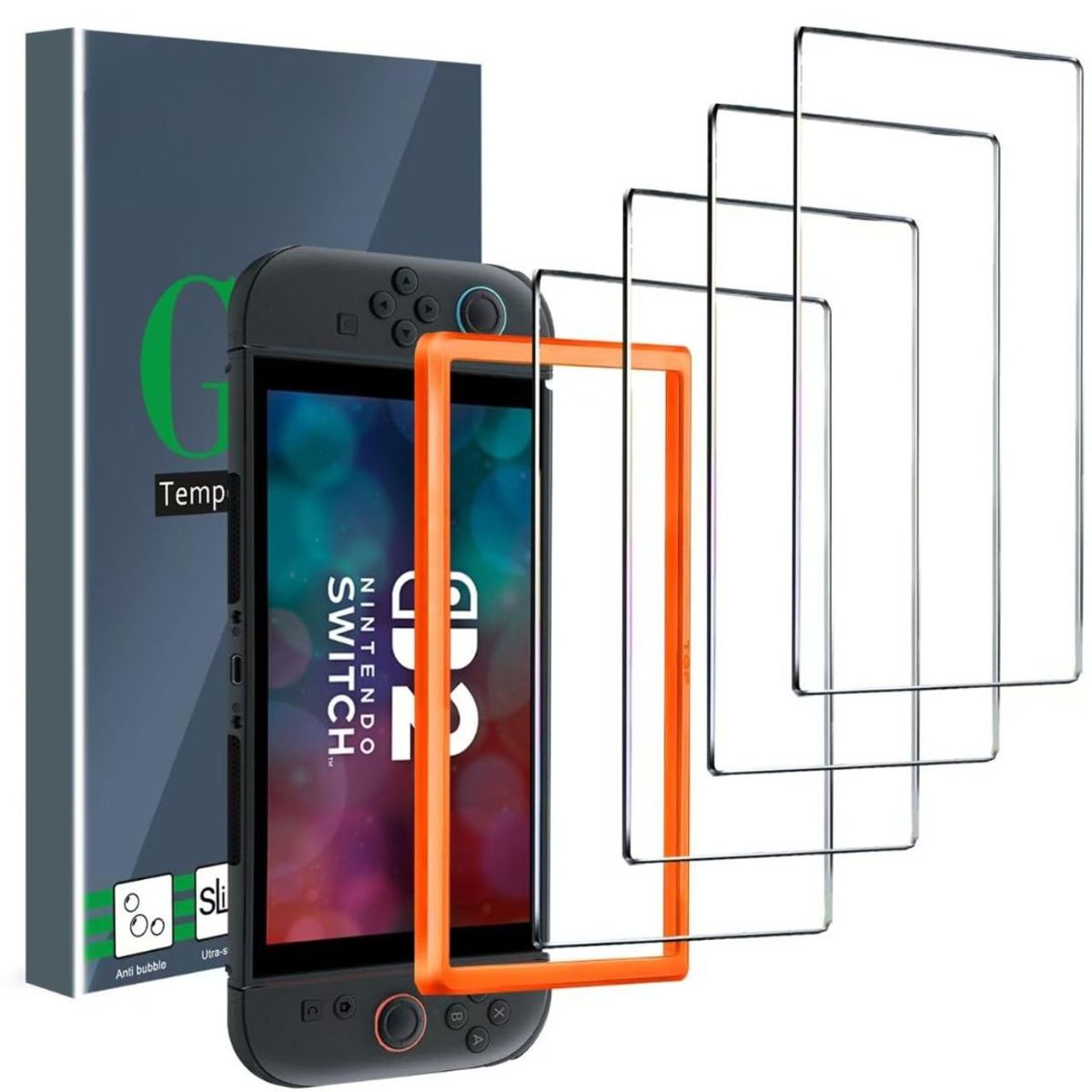 GENERICO - Protector Pantalla Mica Vidrio Templado Nintendo Switch 2 Pack X 4 uni