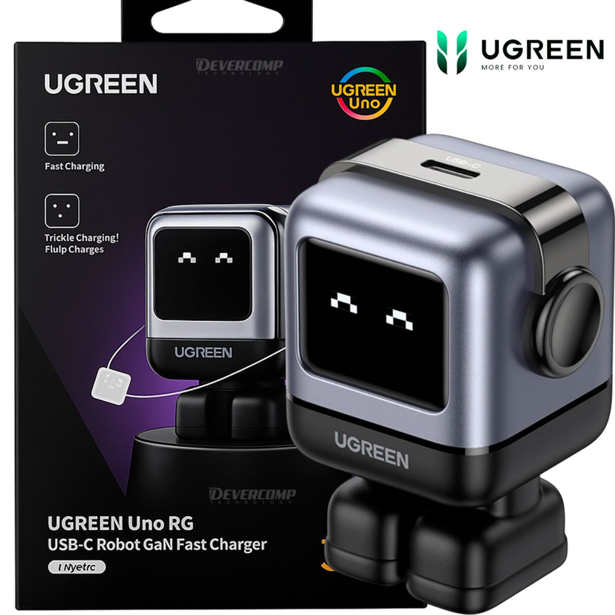 UGREEN - Cargador Ugreen 30W GaN de Carga Rápida con USB-C