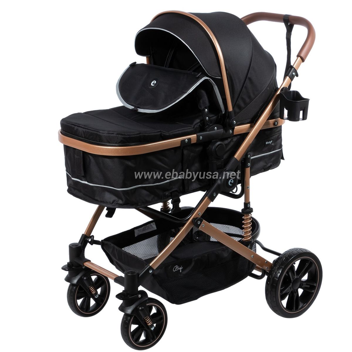 EBABY - Coche Moisés para Bebe BIGI 141-1 Negro