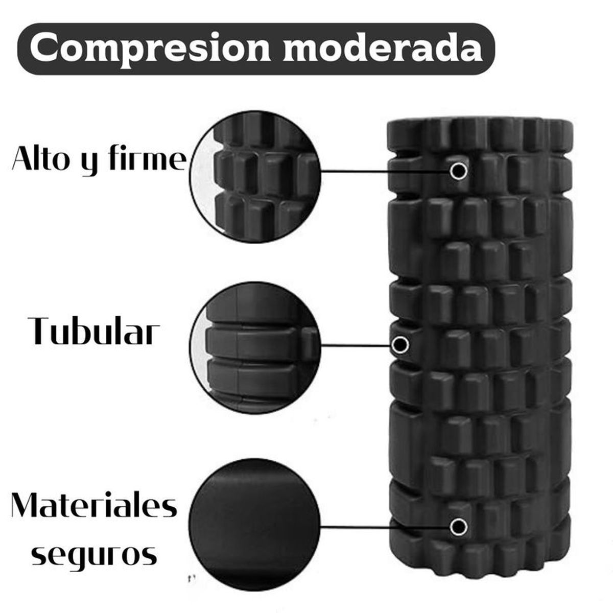 GENERICO - Foam Roller 33cm Rodillo de Espuma para Masajes muscular