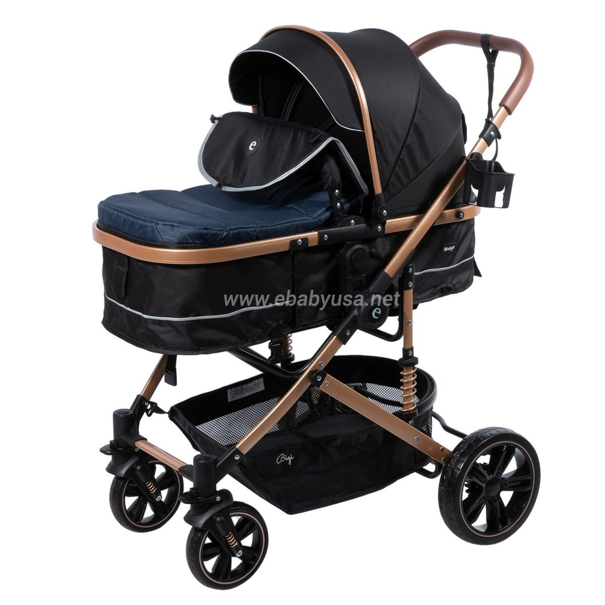 EBABY - Coche Moisés para Bebe BIGI 141-1 Azul