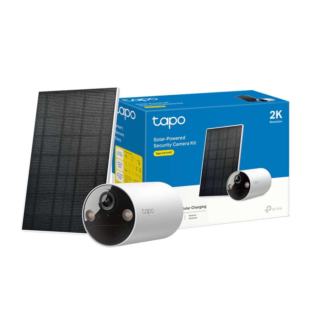 TP LINK - Tapo C410 KIT 3MP 2K Cámara Seguridad Audio 2vías Batería Panel Solar