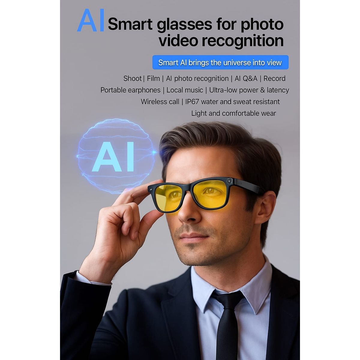 PERU - Filtro SPO Lumis 450 nm ambar con montura con IA , toma fotos y video