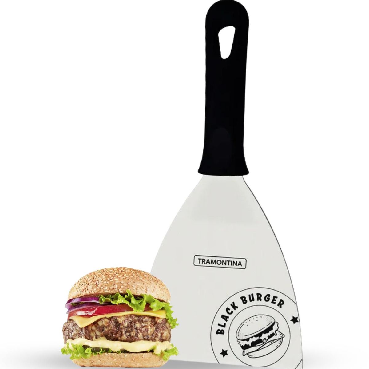 TRAMONTINA - Espátula Para Hamburguesa 4 Black Burger- tramontina