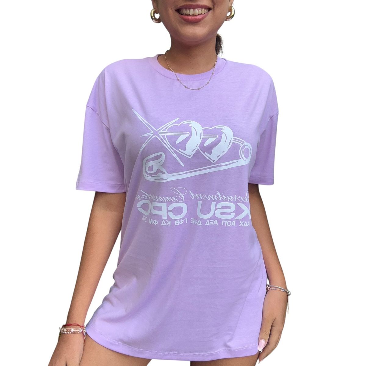 ENGELL - Polo Oversize Heart Lila