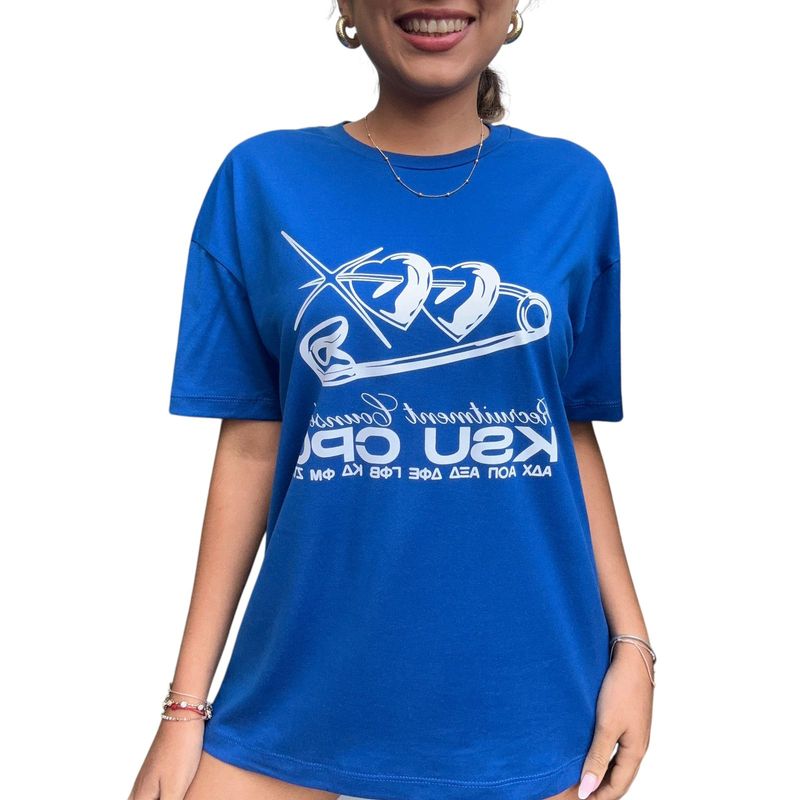 ENGELL - Polo Oversize Heart Azul