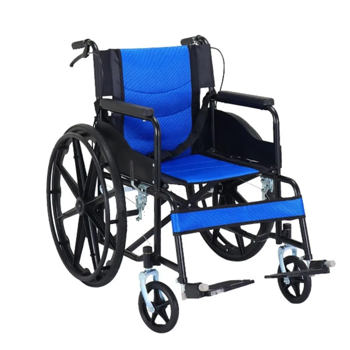 OEM - Silla de Ruedas Plegable Ergonómica con Acabado Negro