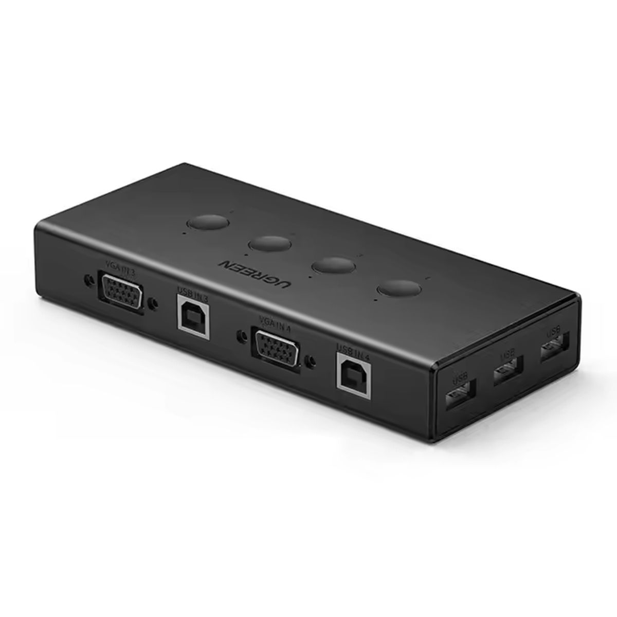 UGREEN - Conmutador KVM VGA 4 en 1 1920*1440 a 60Hz TV, 4 PC, UGREEN