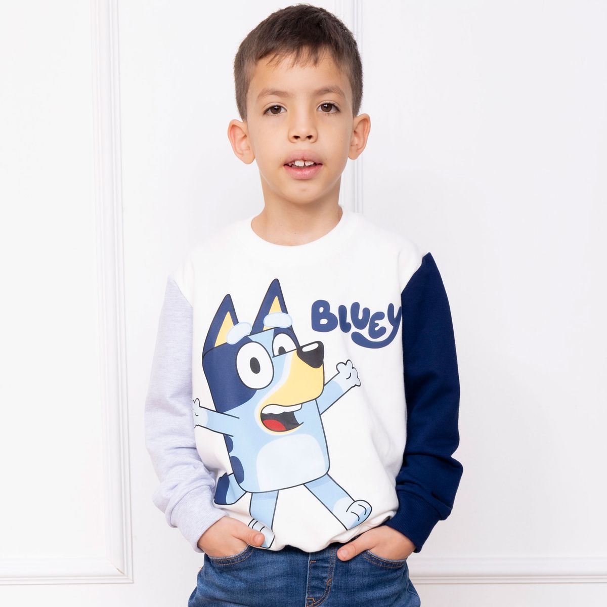 BLUEY - POLERA BLUEY NIÑO - FRENCH TERRY 100% ALGODON