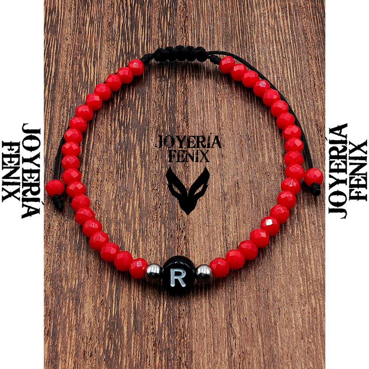 JOYERIA FENIX - Pulsera Letra Inicial - Rojo