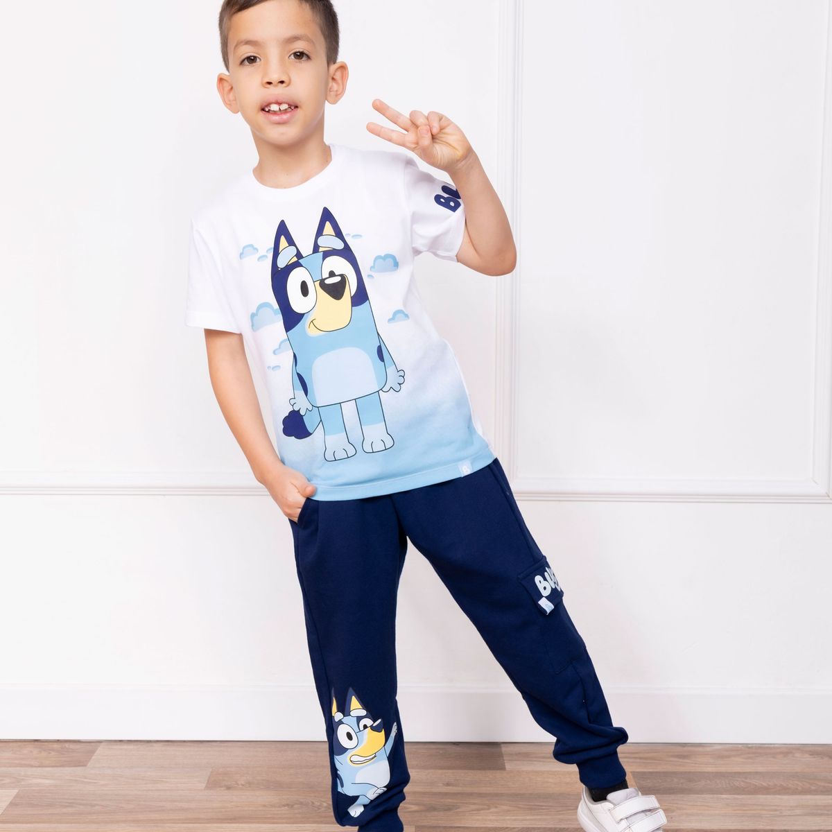 BLUEY - JOGGER BLUEY NIÑO - FRENCH TERRY 100% ALGODON