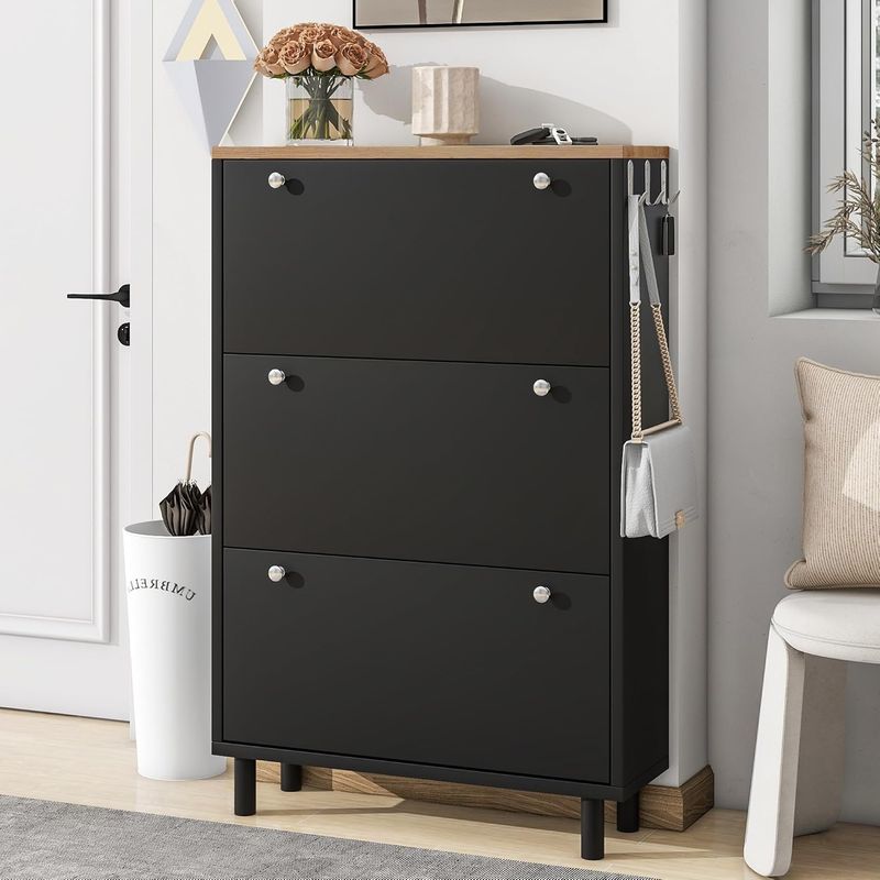 STARHOME - Zapatera Starhome Miramar Tipo Abanico Negro