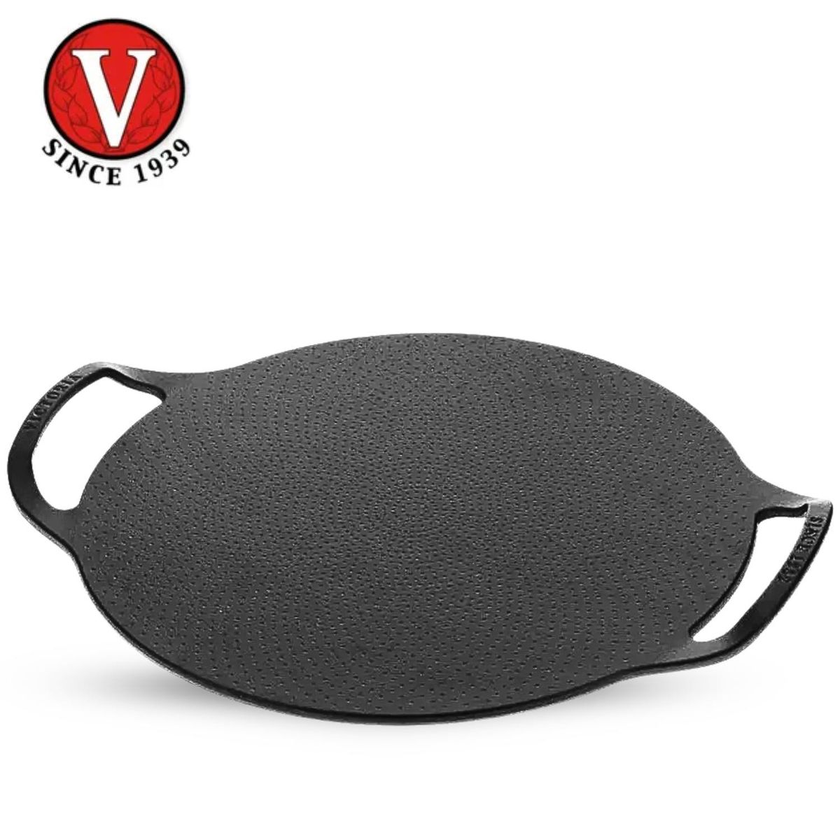 VICTORIA - Plancha para Pizza 38 cm Doble Asa Esmaltada- victoria