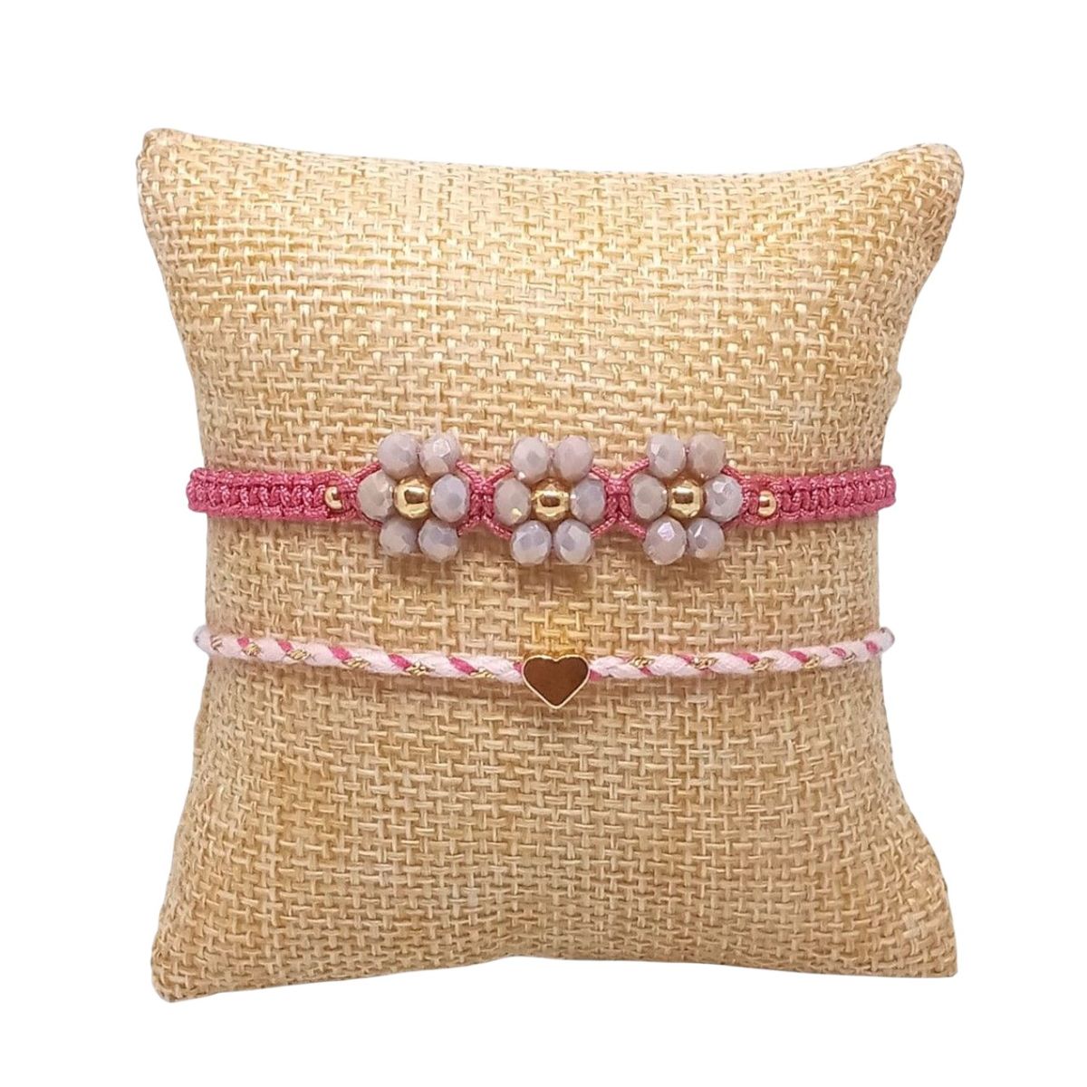 LUCYANA JOYAS Y ACCESORIOS - Pulsera para Mujer de Hilo con Flores - Joyas Lucyana