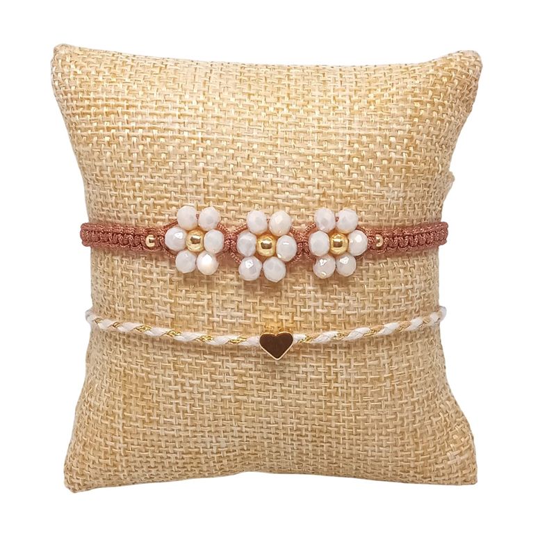 LUCYANA JOYAS Y ACCESORIOS - Pulsera para Mujer de Hilo con Flores - Joyas Lucyana