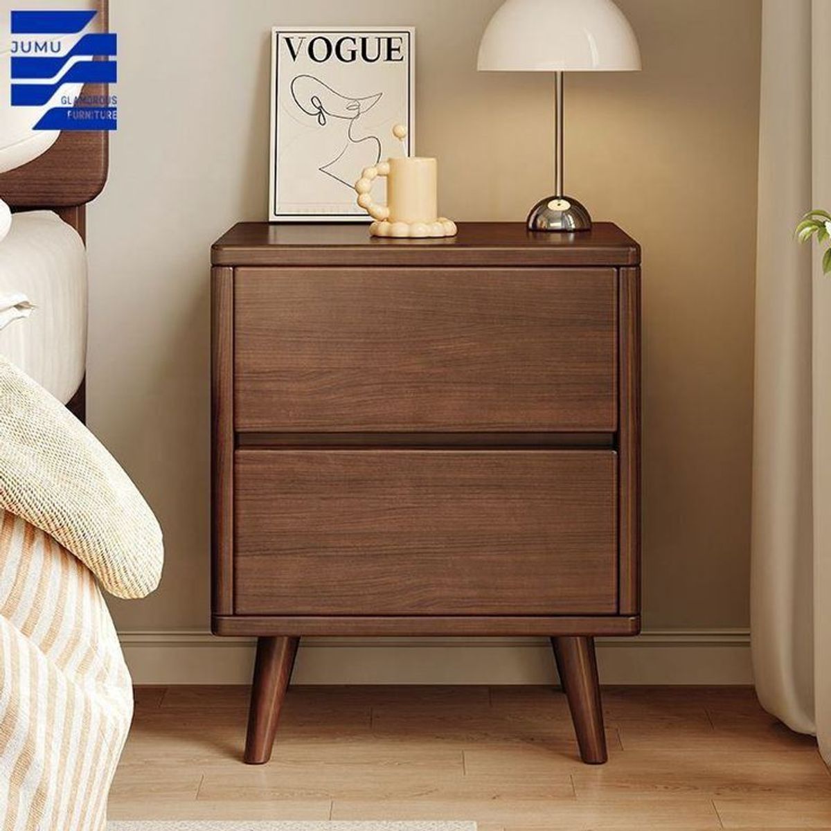 STARHOME - Velador Starhome Smile Estilo Nórdico Marrón