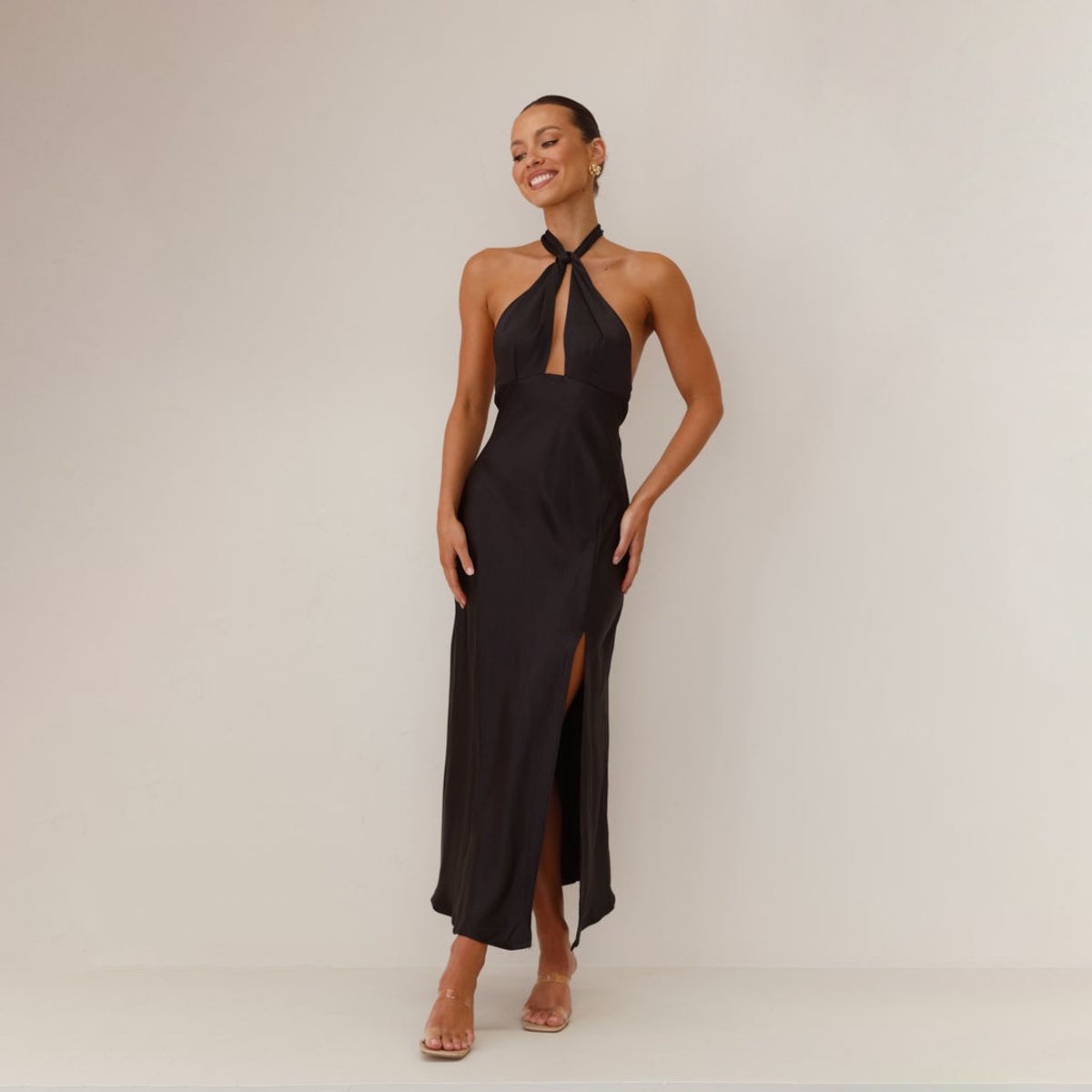 BLWOENS - Vestido casual de verano para mujeres - Negro