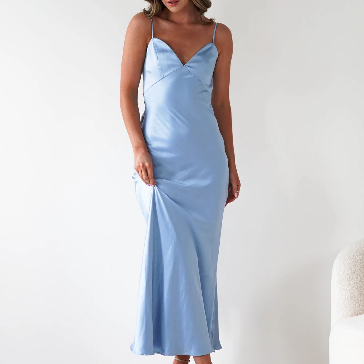 BLWOENS - Vestido casual de verano para mujeres - Azul