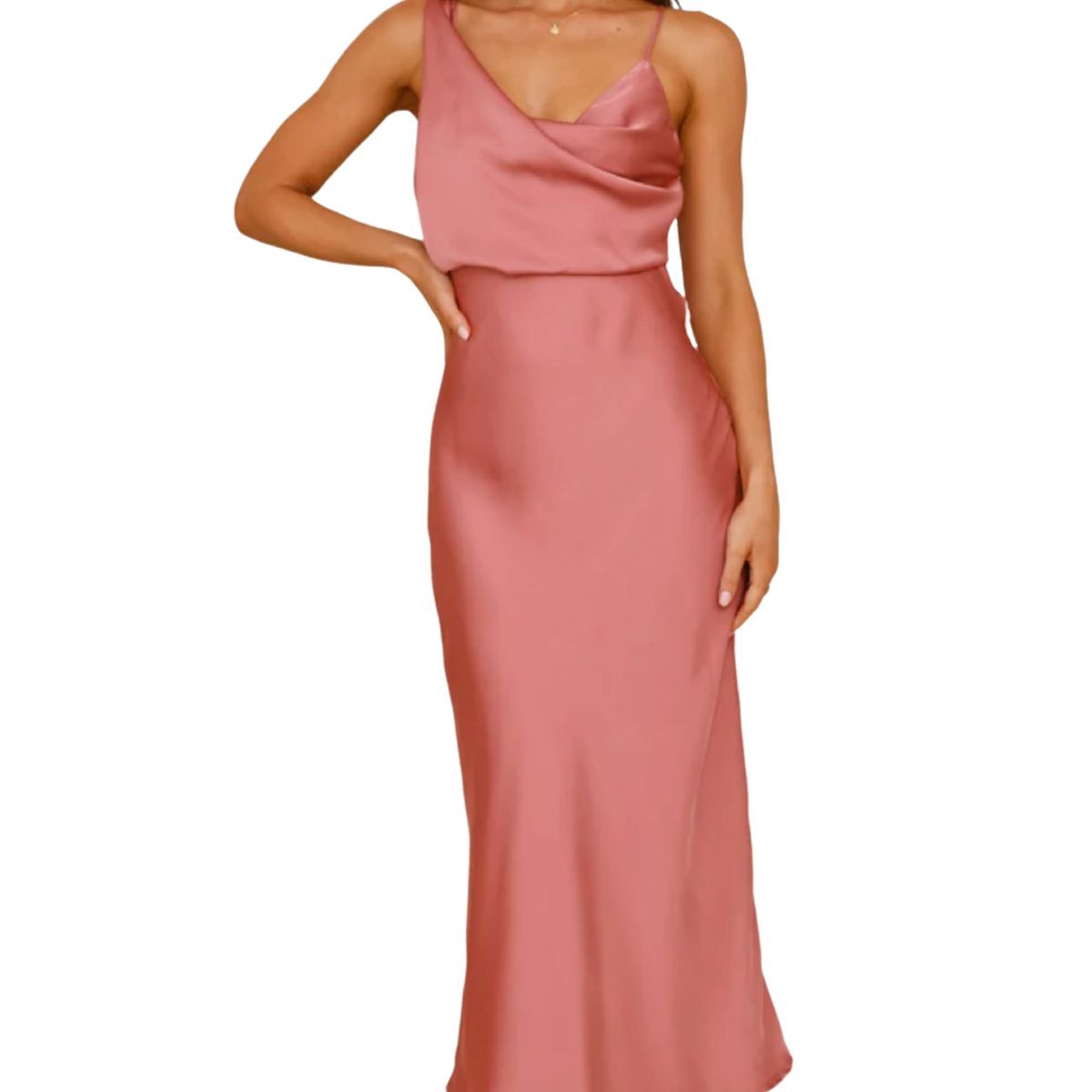 BLWOENS - Vestido casual de verano para mujeres - Rosa