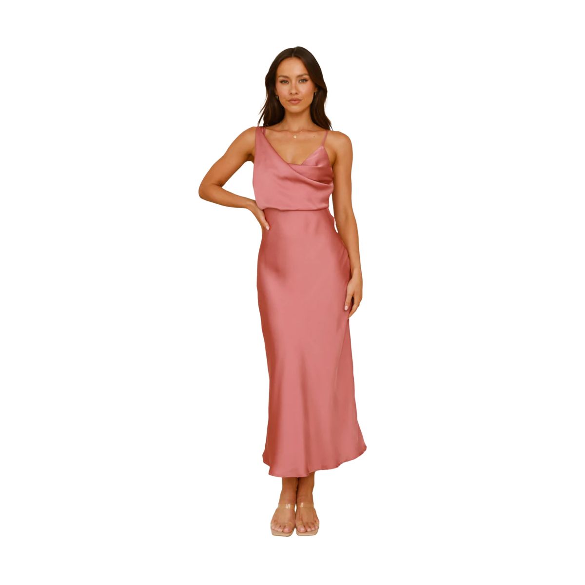 BLWOENS - Vestido casual de verano para mujeres - Rosa