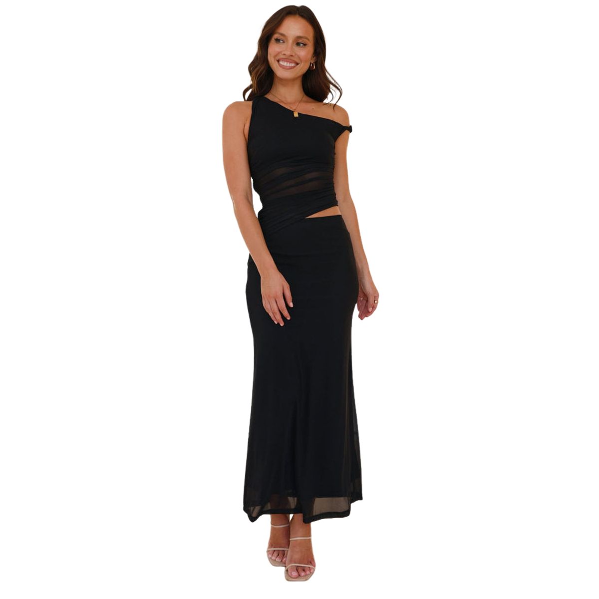 BLWOENS - Vestido casual de verano para mujeres - Negro