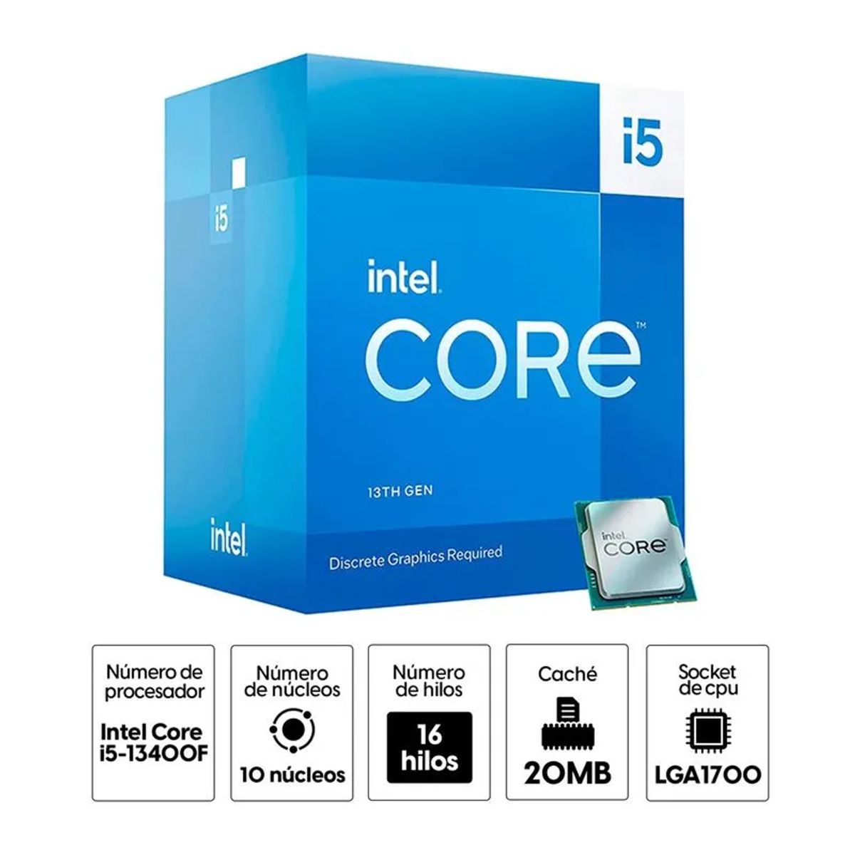 INTEL - Computadora PC Gamer Intel Core i5 13400F RAM 16GB SSD 1TB RTX 5060 8GB