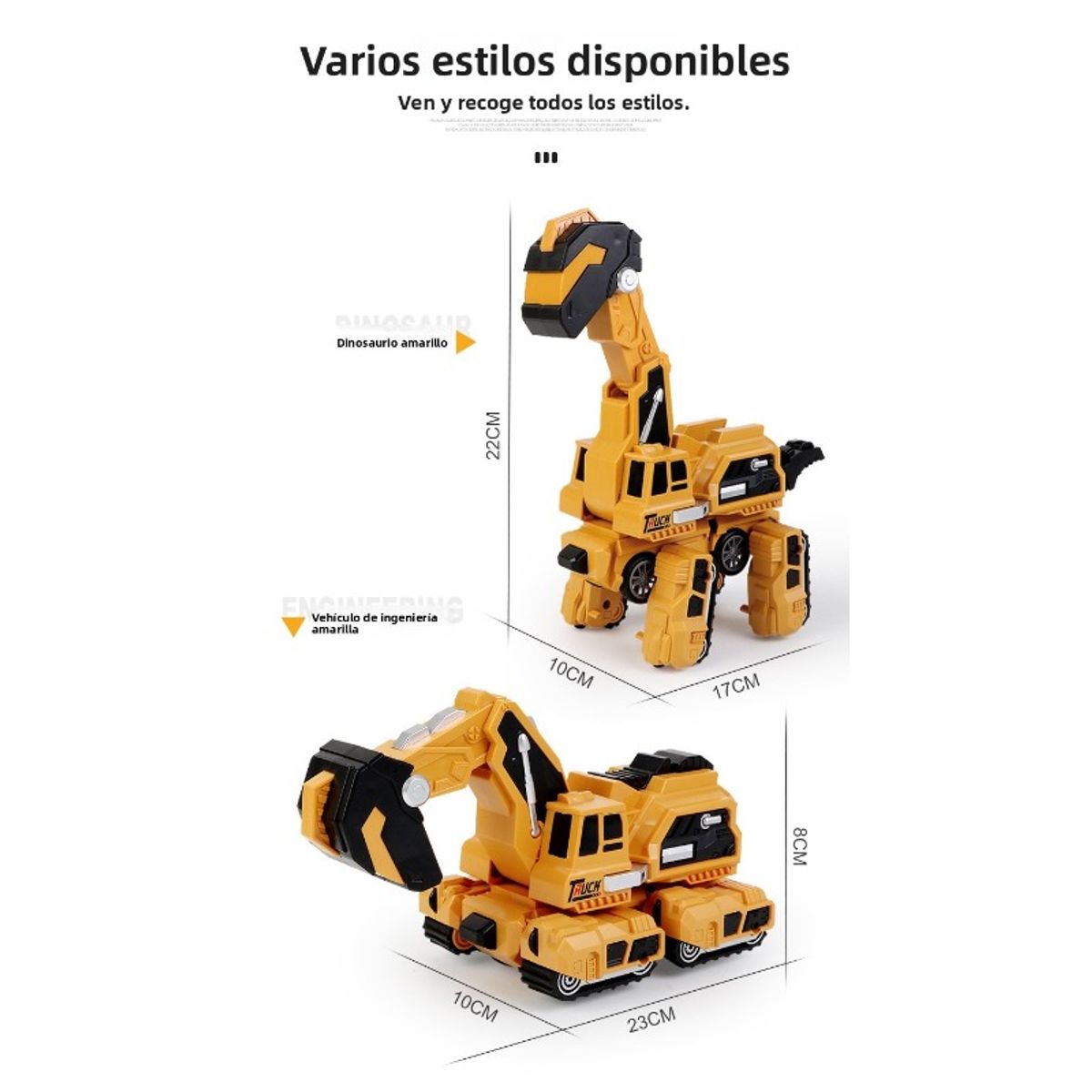TIOZONEY - Excavadora Transformable Dinosaurio para Niños