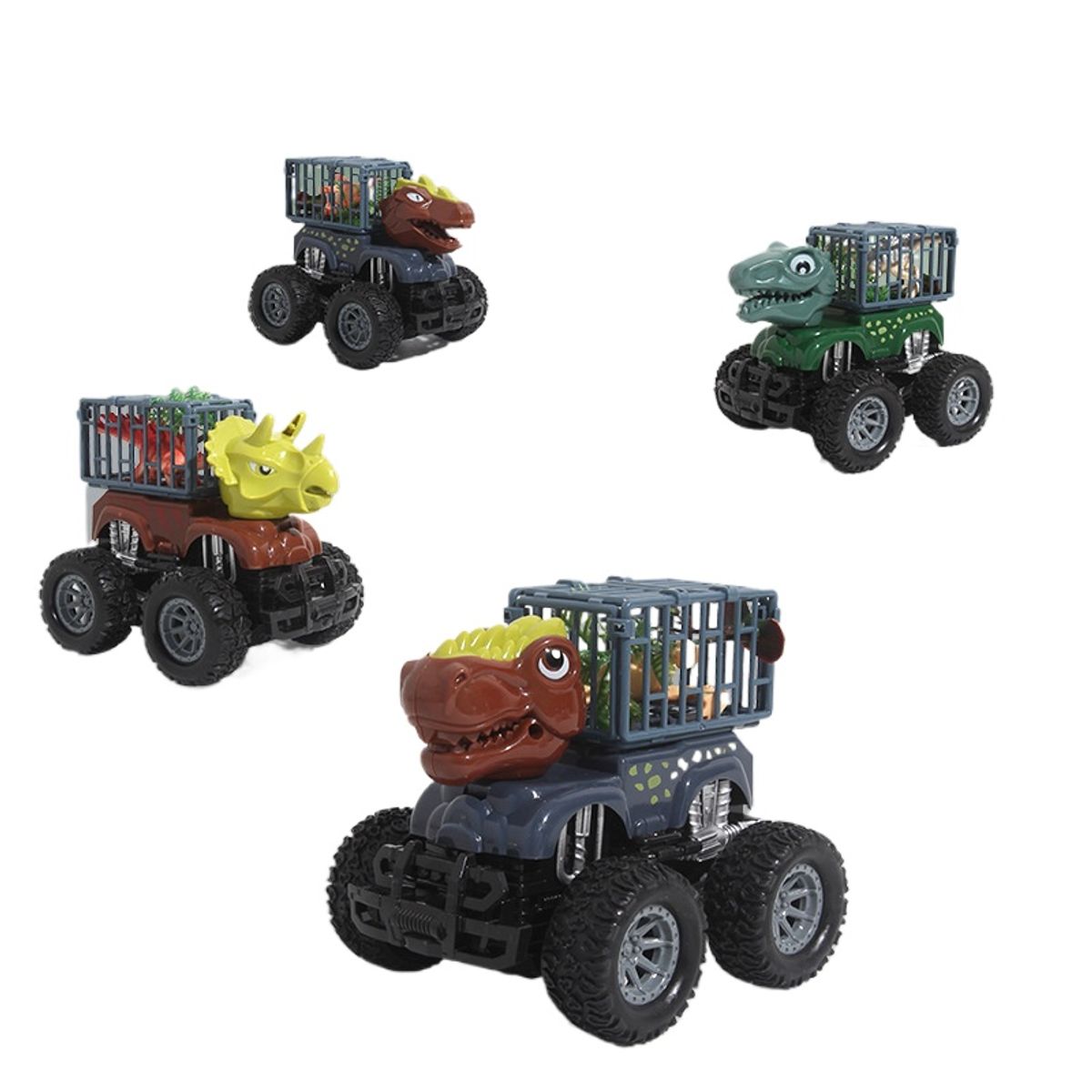 TIOZONEY - Coche de juguete dinosaurio 4pcs