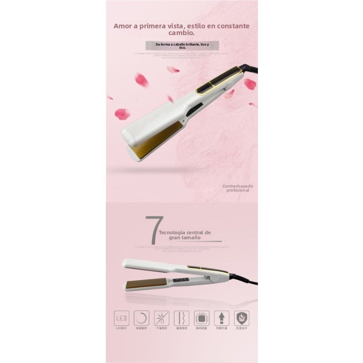 TIOZONEY - Plancha para alisar el pelo