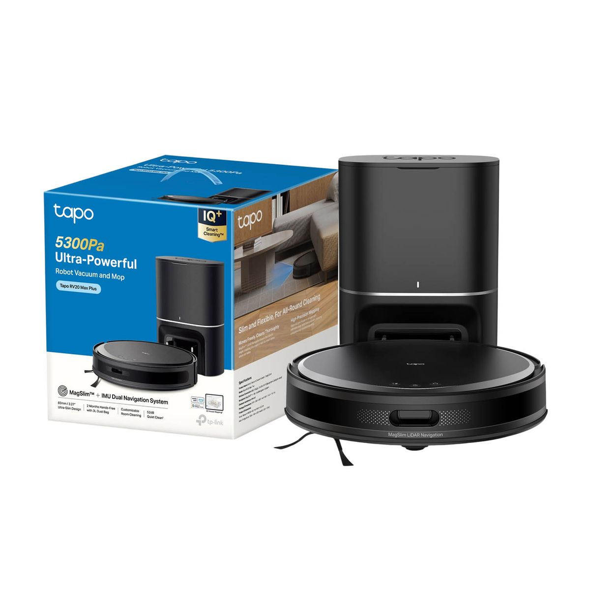 TP LINK - Tapo RV20 Max Plus Robot Aspirador y Trapeador + Base de Autovaciado