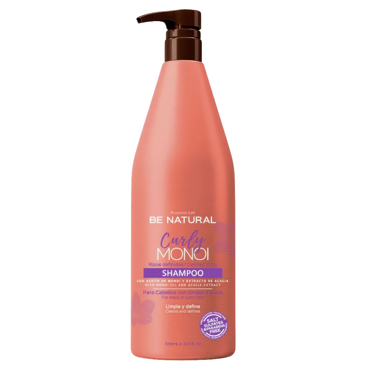 GENERICO - Shampoo Be Natural Rizos Definidos Curly Monoi 1 Lt - Be natural