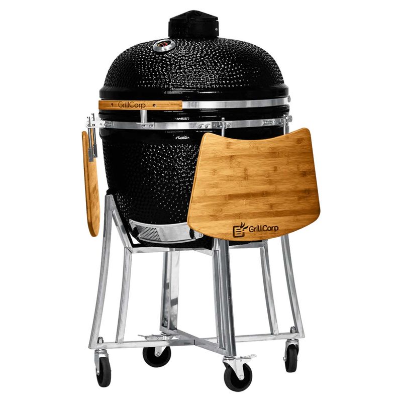 GRILLCORP - Kamado Granada 25 Negro con accesorios